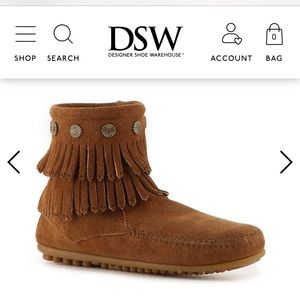 Minnetonka Double Fringe Bootie